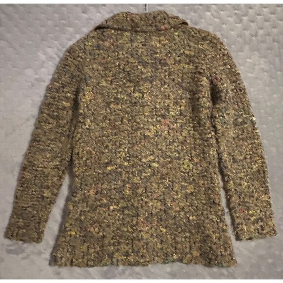 Talbots Women's Green Small Textured Button-Up Sweater Italy Mohair Wool - Picture 7 of 7